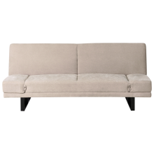 Sofa Bed 2 Seater YORK Chenille Light Beige