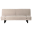 Beliani Sofa Bed 2 Seater YORK Chenille Light Beige 1