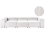 Beliani Modular Sofa 3 Seater ARDAL Corduroy Off-White 1