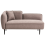 Beliani Left-Hand Chaise Longue CHEVANNES Fabric Brown 1