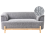 Beliani Sofa 2 Seater ALNOR Fabric Dark Grey 1