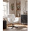 Beliani Swivel Armchair AUMA Fabric White 2