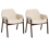 Beliani Set of 2 Dining Chairs ALBION Boucle Light Beige 4