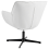Beliani Swivel Armchair AUMA Fabric White 5