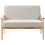 Beliani Sofa 2 Seater ESRUM Fabric Light Brown/ Grey 1