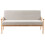 Beliani Sofa 3 Seater ESRUM Fabric Light Brown/ Grey 1