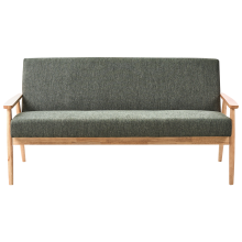 Sofa 3 Seater ESRUM Fabric Light Brown/ Green