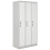 Beliani 3-Door Storage Locker ATHLETE Metal Grey/ White 1