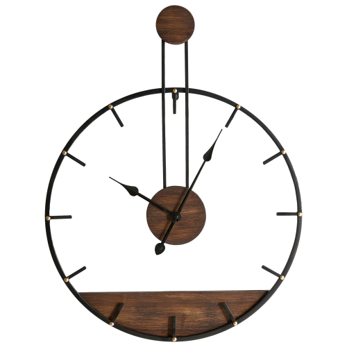 Beliani Wall Clock TAUGON Metal Black