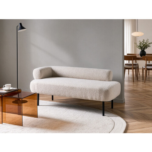 Beliani Left-Hand Chaise Longue MIRMANDE Boucle Off-White 1