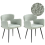 Beliani Set of 2 Dining Chairs SANILAC Boucle Light Green 1