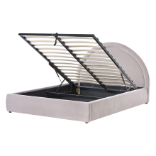 Ottoman Bed MOUZON Chenille Taupe 140 x 200 cm (EU Double)