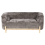 Beliani Sofa 2 Seater ALNOR Chenille Brown 1
