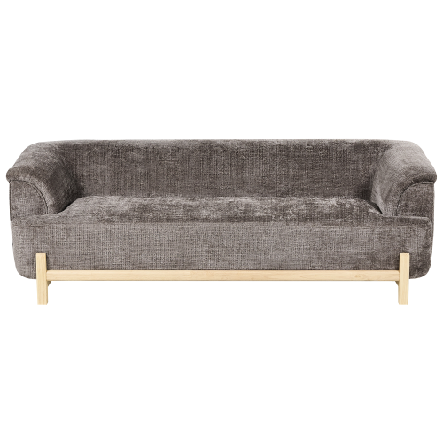 Beliani Sofa 3 Seater ALNOR Chenille Brown