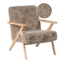 Armchair KISA Faux Fur Taupe
