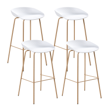 Set of 4 Bar Chairs VENLO White
