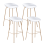 Beliani Set of 4 Bar Chairs VENLO White 1