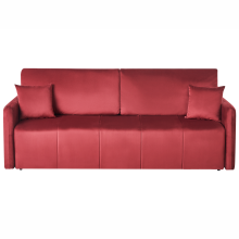 Sofa Bed 3 Seater EGGE Velvet Burgundy