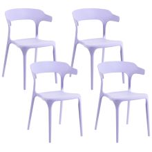 Set of 4 Garden Chairs GUBBIO Violet