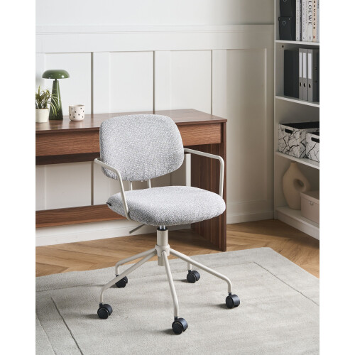 Beliani Office Chair RIPLEY Fabric Grey 1