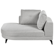 Chaise Longue YURI Faux Linen Grey