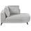 Beliani Chaise Longue YURI Faux Linen Grey 1