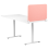 Beliani Desk Screen SPLIT 72 x 50 cm Peach Pink 6