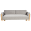 Beliani Sofa Bed 3 Seater KVAM with Storage Fabric Grey 1