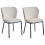 Beliani Set of 2 Dining Chairs ARTESIA Fabric Light Beige 1