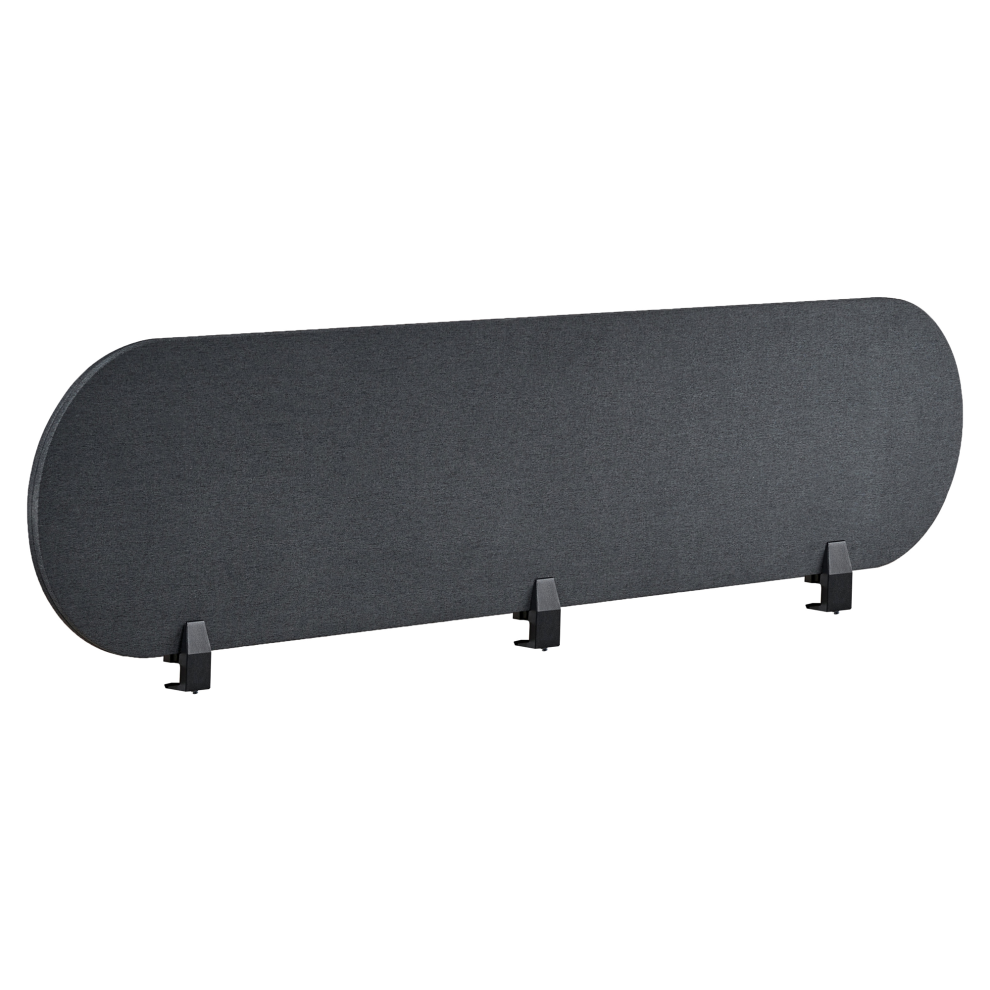 Beliani Desk Screen Sparky 180 X 40 Cm Dark Grey