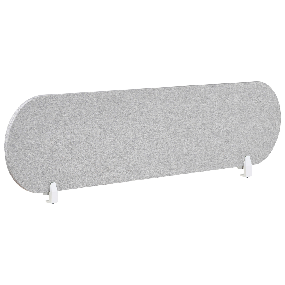 Beliani Desk Screen Sparky 160 X 40 Cm Light Grey