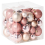 Beliani Set of 60 Baubles TYIN Pink 1