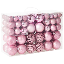 Set of 100 Baubles VANERN Pink