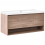 Beliani Vanity Unit with Basin 120 x 50 cm Light Brown UMAYO 1