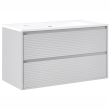 Wall Mounted Vanity Unit with Basin BAHIA Grey