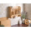 Beliani Wall-Mounted Dish Rack MADELEINE Bamboo Light Brown 2