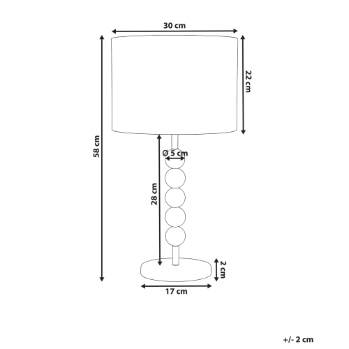 Beliani Table Lamp LOKY Metal Brass 2