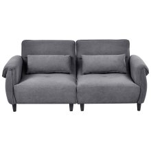 Sofa 3 Seater WETLAN Fabric Dark Grey