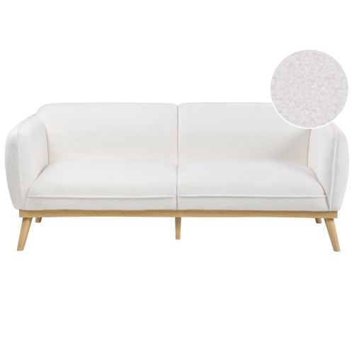 Beliani Sofa 3 Seater LJUNG Boucle White