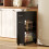 Homcom HOMCOM Rolling Storage Unit with Drawer Surface Top and 4 Wheels, Black 1