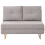 Beliani Sofa Bed 2 Seater JERSLEV Fabric Grey 1