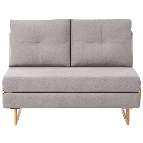 Beliani Sofa Bed 2 Seater JERSLEV Fabric Grey