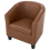 Beliani Armchair BORWICK Faux Leather Brown 6