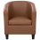 Beliani Armchair BORWICK Faux Leather Brown 4