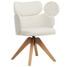 Dining Chair Swivel MARCY Boucle Light Beige