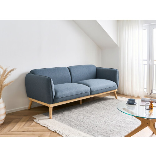 Beliani Sofa 3 Seater LJUNG Fabric Blue 1