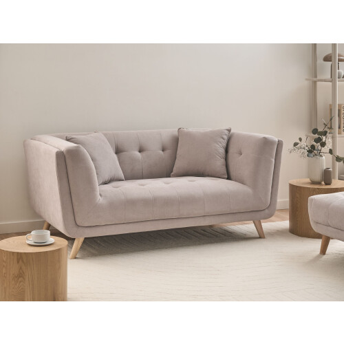 Beliani Sofa 2 Seater HABO Fabric Taupe 1