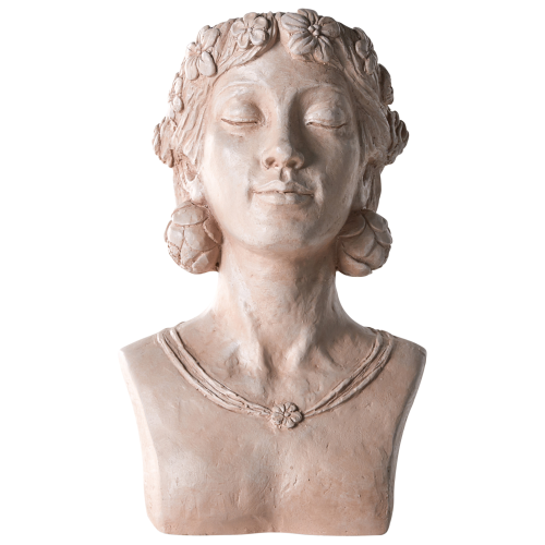 Beliani Plant Pot Bust MIRTO 30 cm Beige
