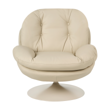 Swivel Armchair NOLVIK Faux Leather Beige