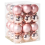 Beliani Set of 36 Baubles BYGDIN Pink 1